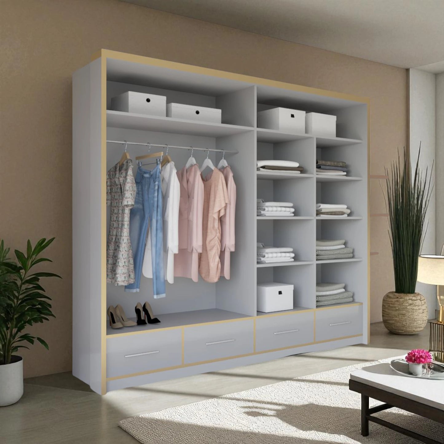 Sydney High Gloss Sliding Wardrobe