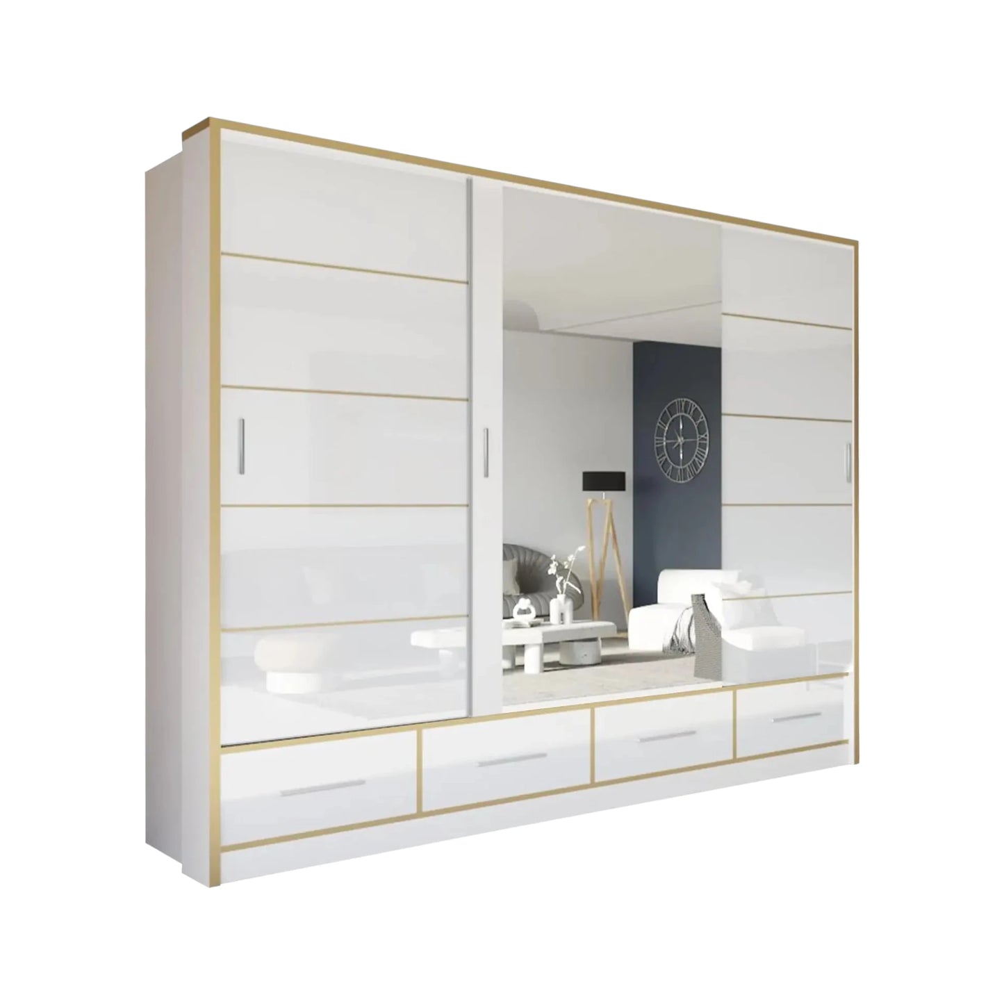 Sydney High Gloss Sliding Wardrobe
