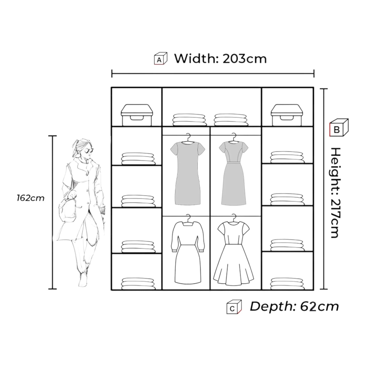 Venice sliding door Wardrobe