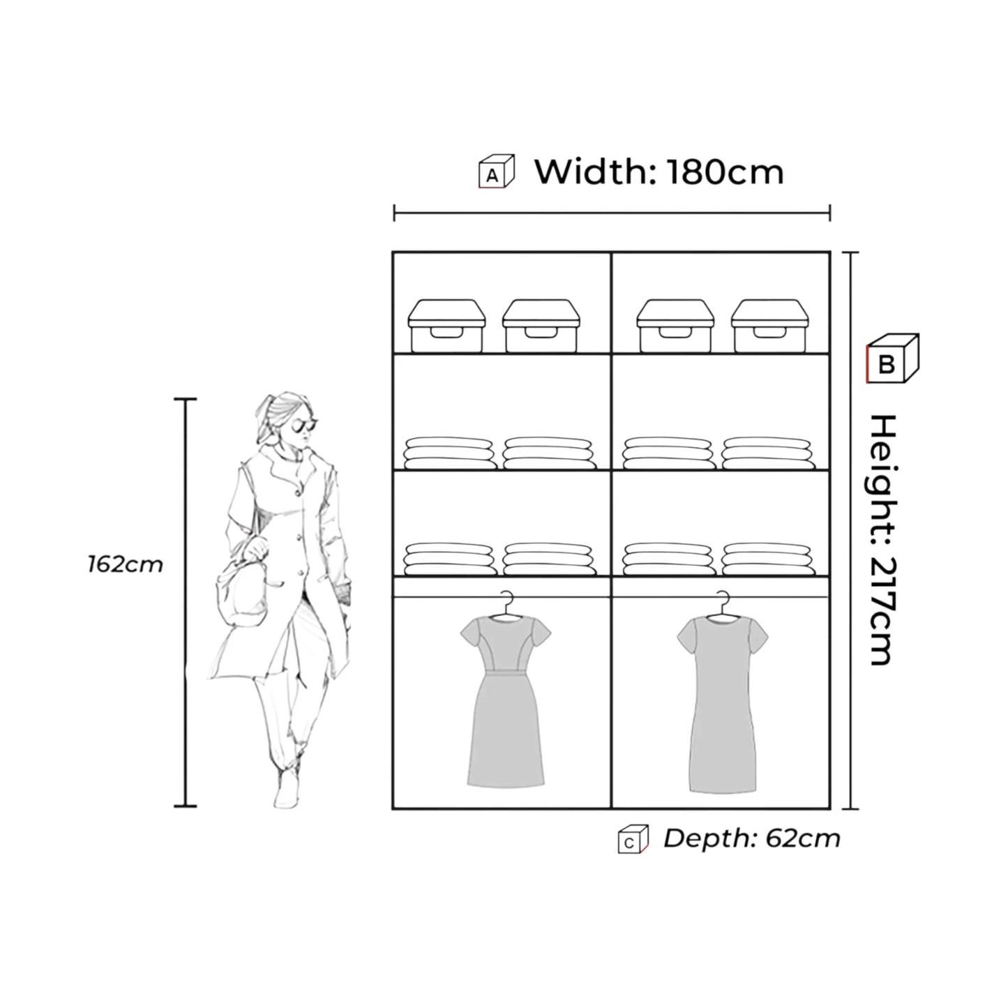 Venice sliding door Wardrobe