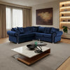 Ashwin Plush Corner Velvet Sofa