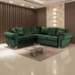 Ashwin Plush Corner Velvet Sofa