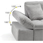 Bergen Grey Right Hand Facing U-Shape Corner Sofa Bed