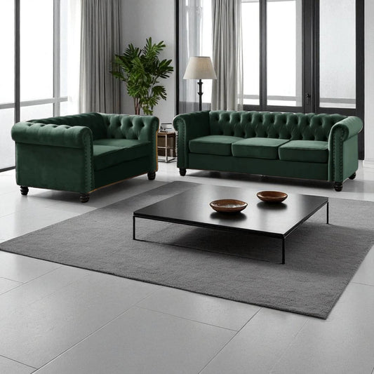 Chesterfield Velvet 3+2 Sofa Set