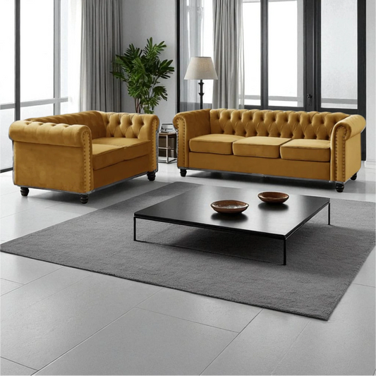 Chesterfield Velvet 3+2 Sofa Set