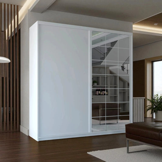 Collin Votan White Sliding Door Wardrobe