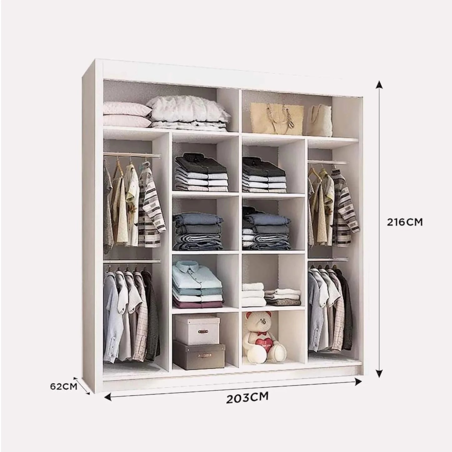 Diamond Sliding Door Wardrobe