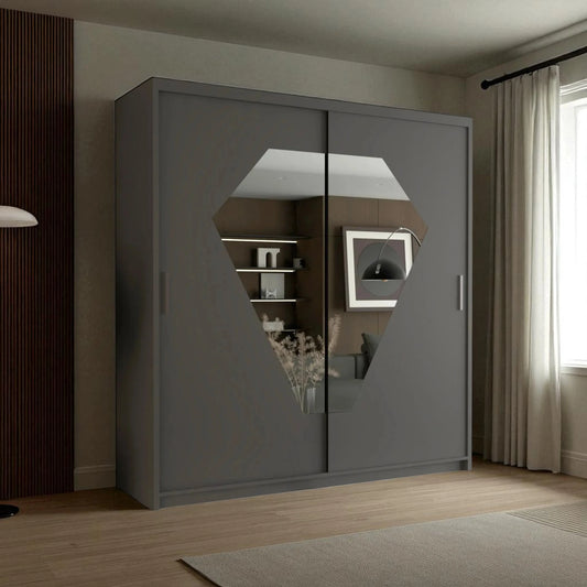 Diamond Sliding Door Wardrobe