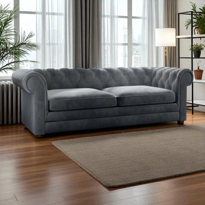 Flair Ralph Chesterfield Velvet Sofa Bed