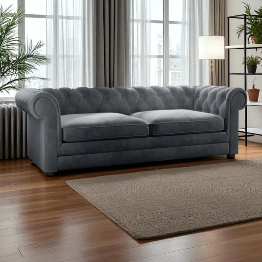 Flair Ralph Chesterfield Velvet Sofa Bed