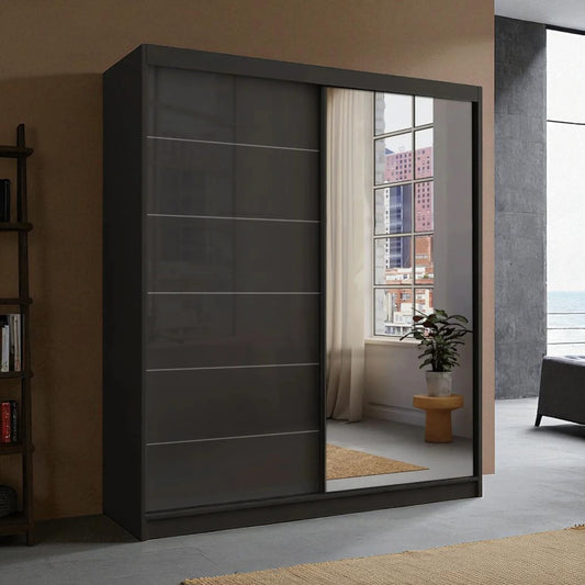 Infinity High Gloss Sliding Door Wardrobe