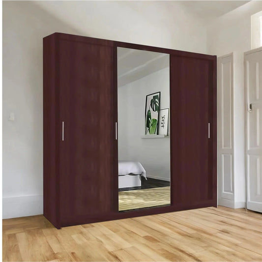 Miami 3 Door Sliding Door Mirrored Wardrobe
