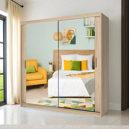 Milan Sliding Mirror Wardrobe