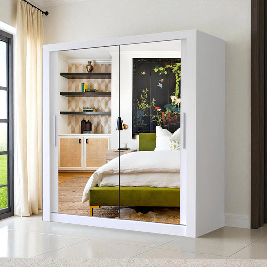 Milan Sliding Mirror Wardrobe