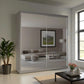 Queen Mirrored Sliding door Wardrobe