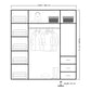 Queen Mirrored Sliding door Wardrobe