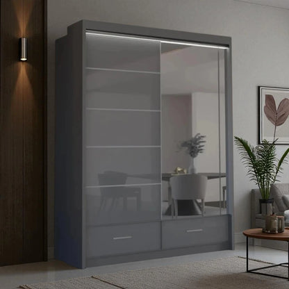 Sycylia High Gloss Sliding Door Wardrobe