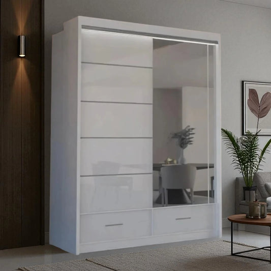Sycylia High Gloss Sliding Door Wardrobe