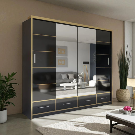 Sydney High Gloss Sliding Wardrobe